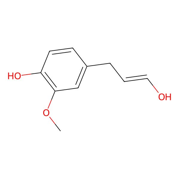2D Structure of Phenol, 4-(3-hydroxy-2-propen-1-yl)-2-methoxy-