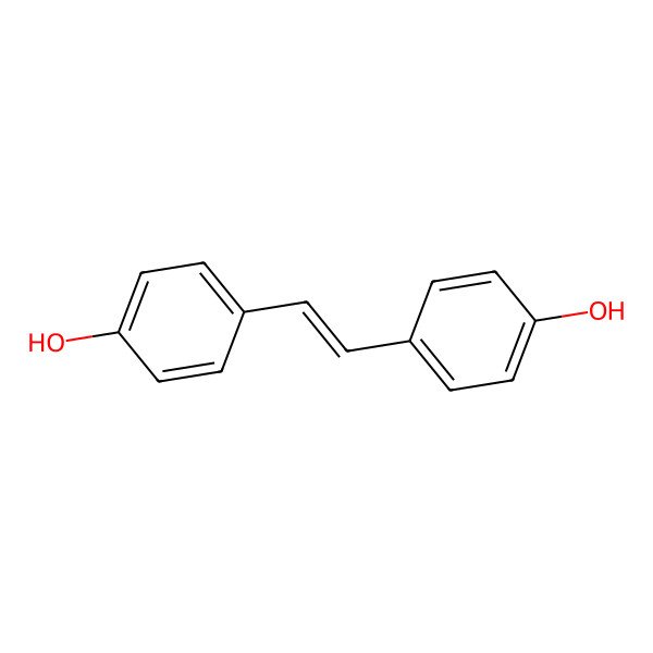 2D Structure of Phenol, 4,4'-(1,2-ethenediyl)bis-