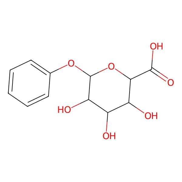 2D Structure of Phenyl beta-D-glucopyranosiduronic acid