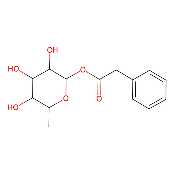 2D Structure of Phenylacetyl 6-deoxy-alpha-L-talopyranoside