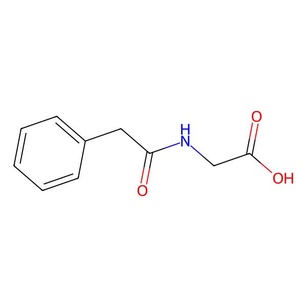 2D Structure of Phenylacetylglycine