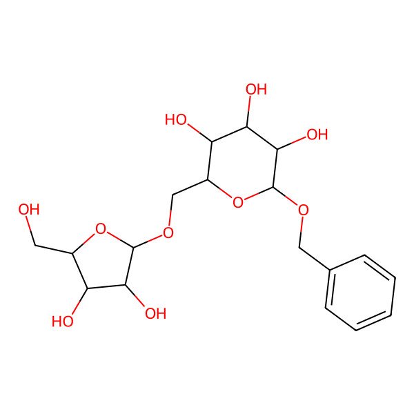 2D Structure of Phenylmethyl 6-O-alpha-L-arabinofuranosyl-beta-D-glucopyranoside 2D Structure of Phenylmethyl 6-O-alpha-L-arabinofuranosyl-beta-D-glucopyranoside