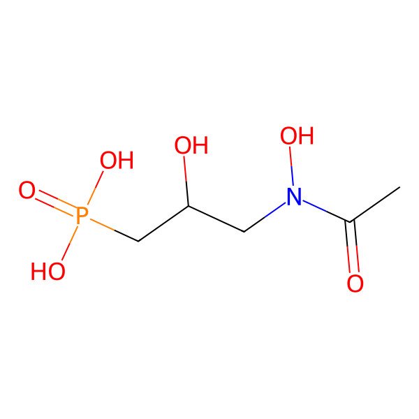 2D Structure of Phosphonic acid, (3-(acetylhydroxyamino)-2-hydroxypropyl)-, (R)-