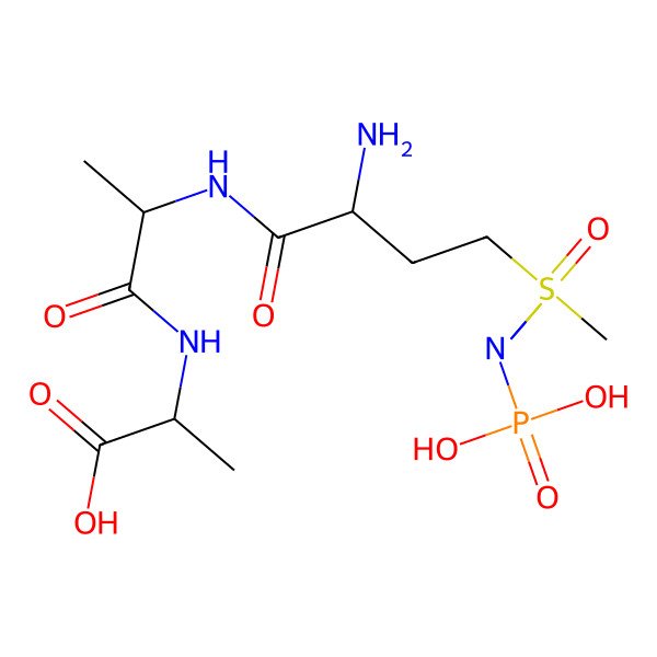 2D Structure of Phosphono-methionine-S-sulfoximinyl-L-alanyl-alanine