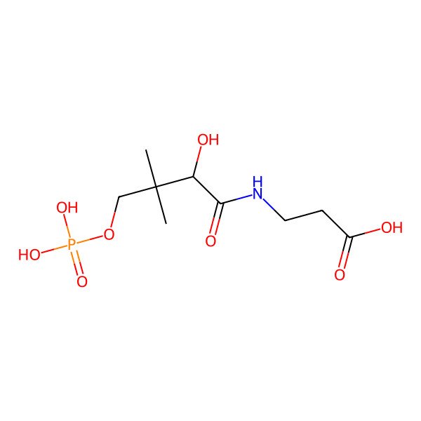 2D Structure of Phosphopantothenic acid