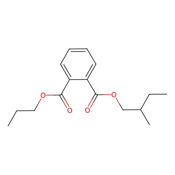 2D Structure of Phthalic acid, 2-methylbutyl propyl ester