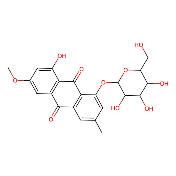 2D Structure of Physcion-8-O-beta-D-monoglucoside