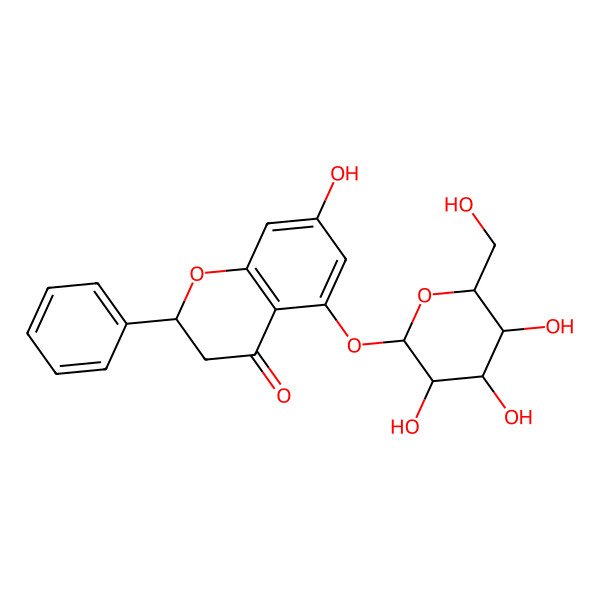 2D Structure of Pinocembrin 5-O-glucoside 2D Structure of Pinocembrin 5-O-glucoside