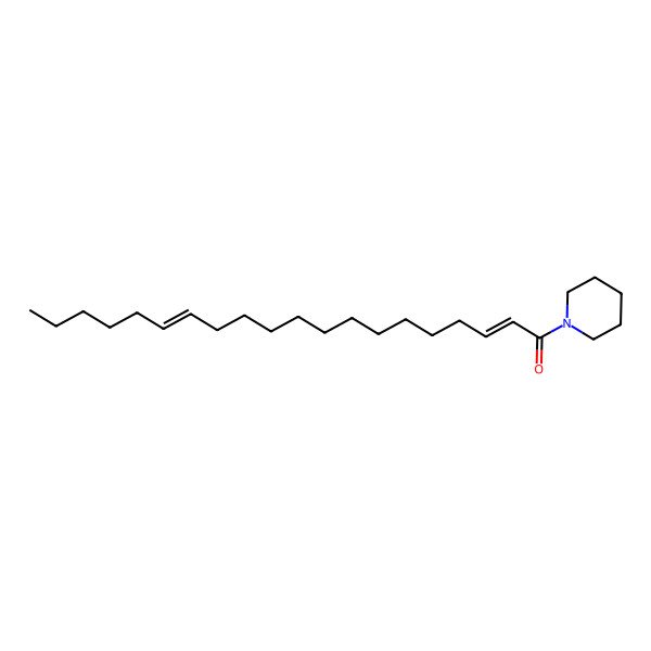 2D Structure of Piperidine, 1-(1-oxo-2,14-eicosadienyl)-, (E,Z)-