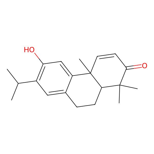 2D Structure of Podocarpa-1,8,11,13-tetraen-3-one, 12-hydroxy-13-isopropyl-