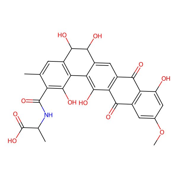 2D Structure of Pradimicinone I