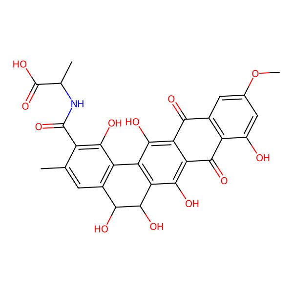 2D Structure of Pradimicinone II