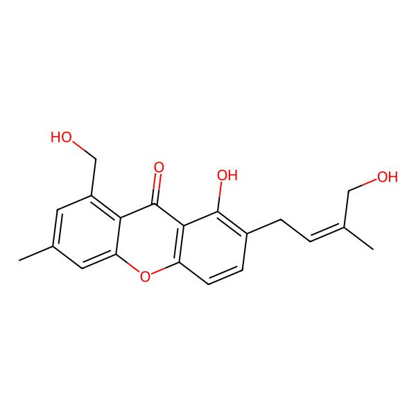 2D Structure of Prenxanthone