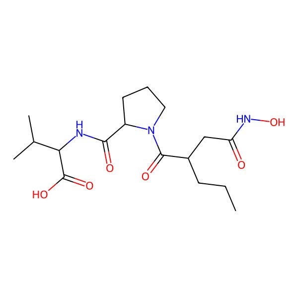 2D Structure of N-[Hydroxy(1-{2-[2-hydroxy-2-(hydroxyimino)ethyl]pentanoyl}pyrrolidin-2-yl)methylidene]valine