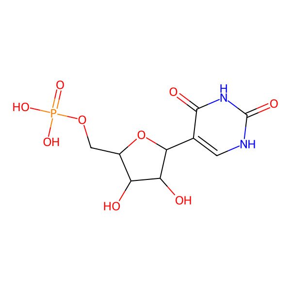 2D Structure of Pseudouridine 5'-phosphate