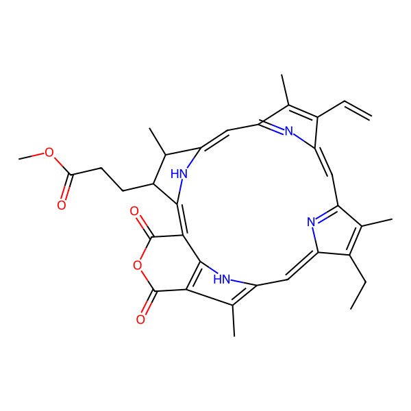 2D Structure of Purpurin 18 methyl ester