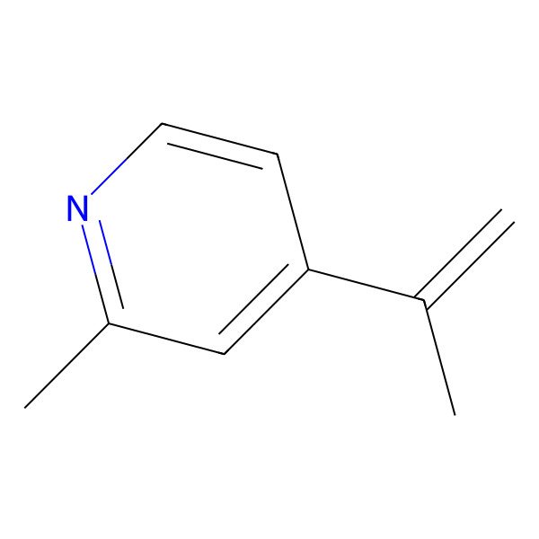 2D Structure of Pyridine, 2-methyl-4-(1-methylethenyl)