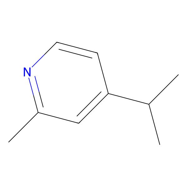 2D Structure of Pyridine, 2-methyl-4-(1-methylethyl)