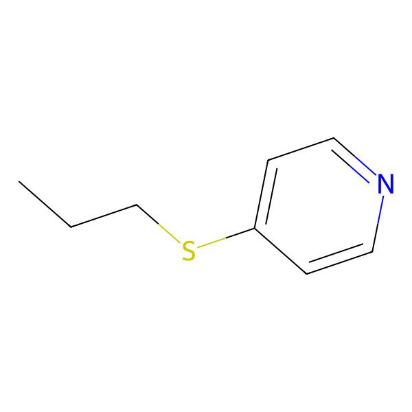 2D Structure of Pyridine, 4-(propylthio)-