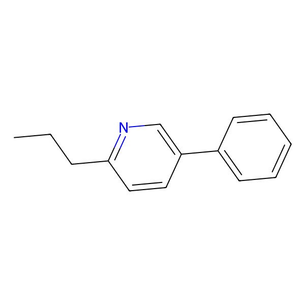 2D Structure of Pyridine, 5-phenyl-2-propyl