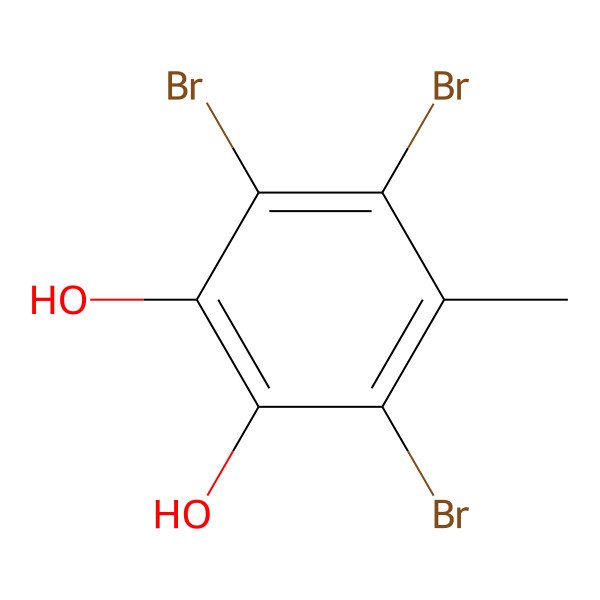 2D Structure of Pyrocatechol, 4-methyl-3,5,6-tribromo-
