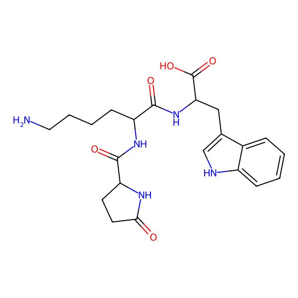 2D Structure of Pyroglutamyllysyltryptophan