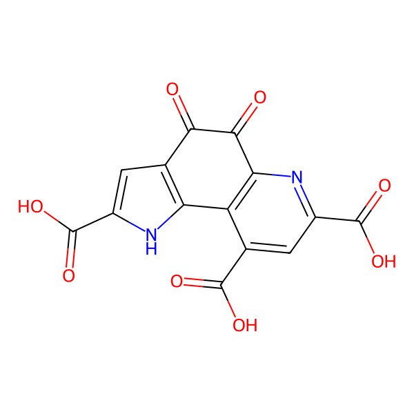 2D Structure of Pyrroloquinoline Quinone