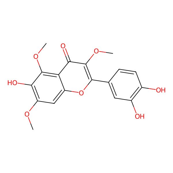 2D Structure of 2-(3,4-Dihydroxyphenyl)-6-hydroxy-3,5,7-trimethoxychromen-4-one 2D Structure of 2-(3,4-Dihydroxyphenyl)-6-hydroxy-3,5,7-trimethoxychromen-4-one