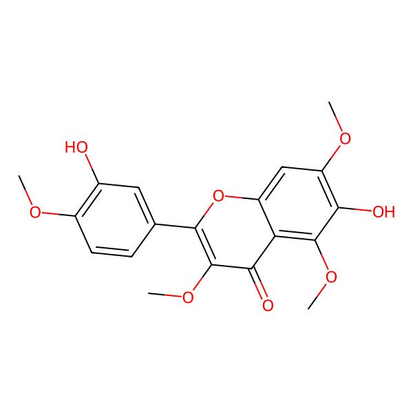 2D Structure of Quercetagetin 3,5,7,4'-tetramethyl ether 2D Structure of Quercetagetin 3,5,7,4'-tetramethyl ether
