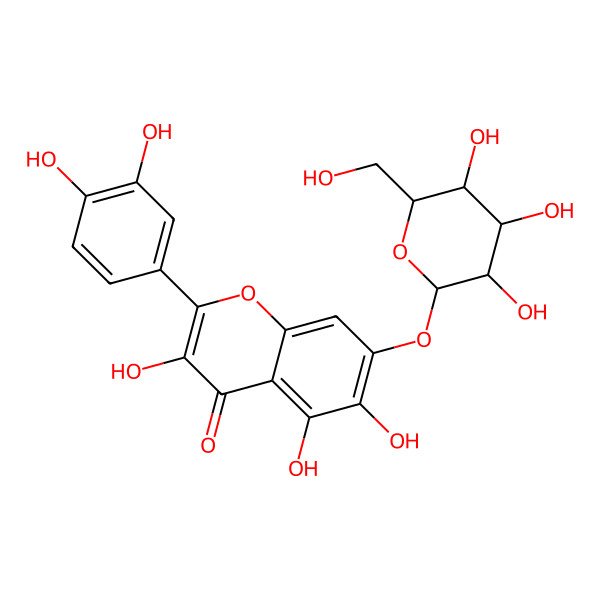 2D Structure of Quercetagetin 7-glucoside