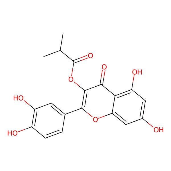 2D Structure of Quercetin 3-isobutyrate