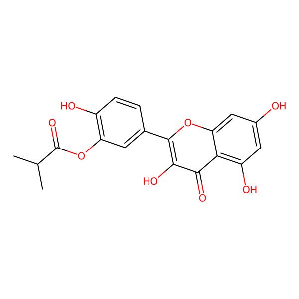 2D Structure of Quercetin 3'-isobutyrate