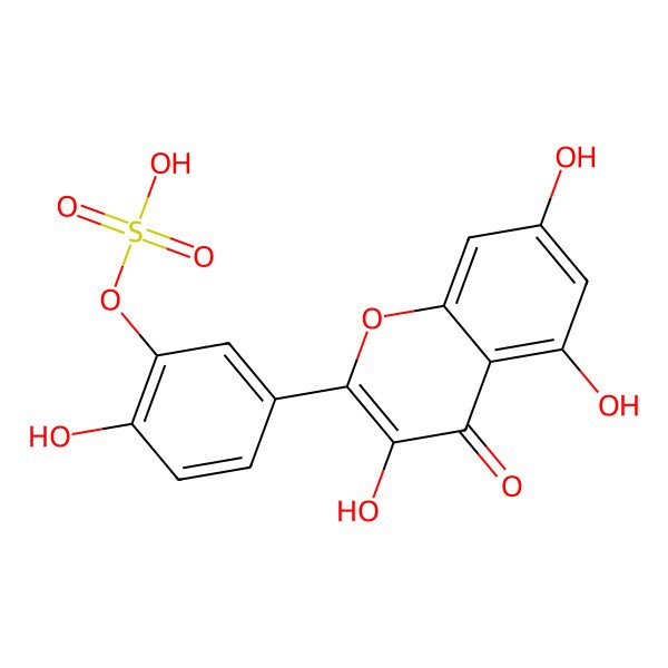 2D Structure of Quercetin 3'-O-sulfate