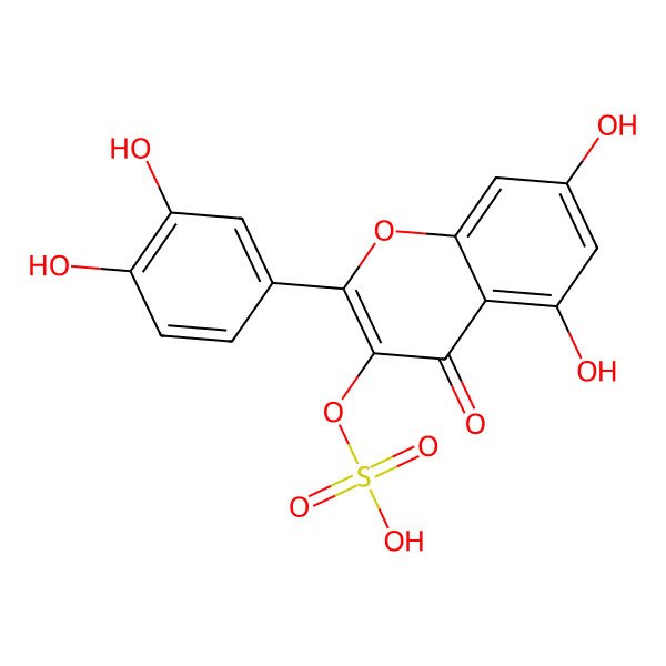 2D Structure of Quercetin 3-sulfate