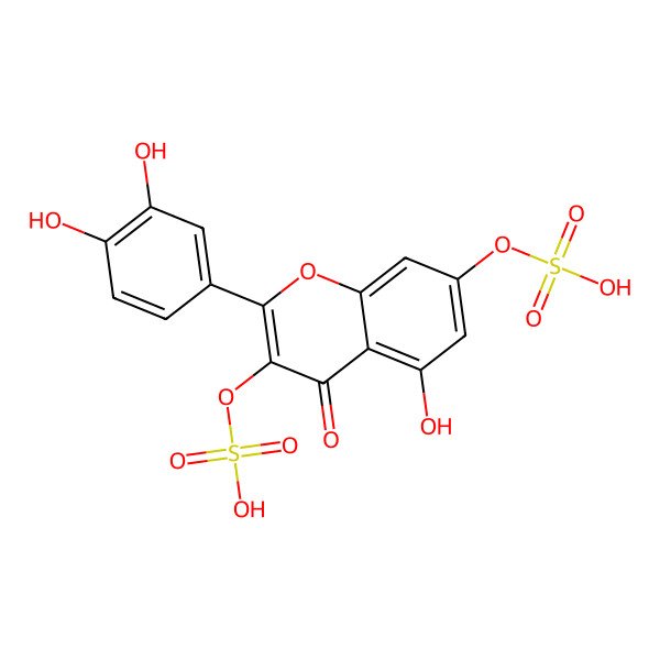 2D Structure of Quercetin 3,7-di-O-sulfate