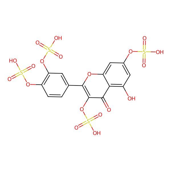 2D Structure of Quercetin 3,7,3',4'-tetra-O-sulfate 2D Structure of Quercetin 3,7,3',4'-tetra-O-sulfate