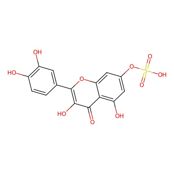 2D Structure of Quercetin 7-O-sulfate