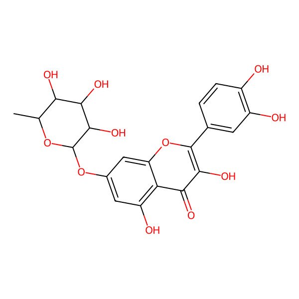 2D Structure of Quercetin 7-rhamnoside