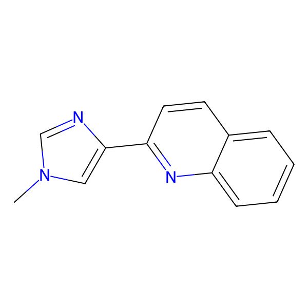 2D Structure of Quinoline, 2-(1-methyl-1H-imidazol-4-yl)-