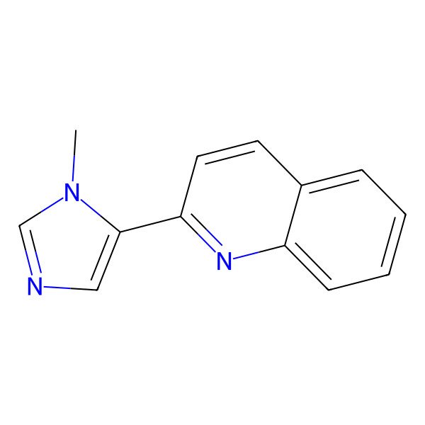2D Structure of Quinoline, 2-(1-methyl-1H-imidazol-5-yl)- 2D Structure of Quinoline, 2-(1-methyl-1H-imidazol-5-yl)-