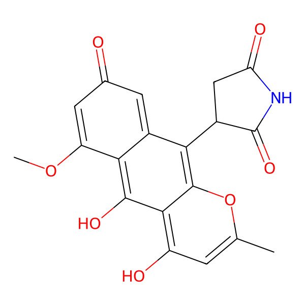 2D Structure of (R)-10-(3-succinimidyl)-TMC-256A1
