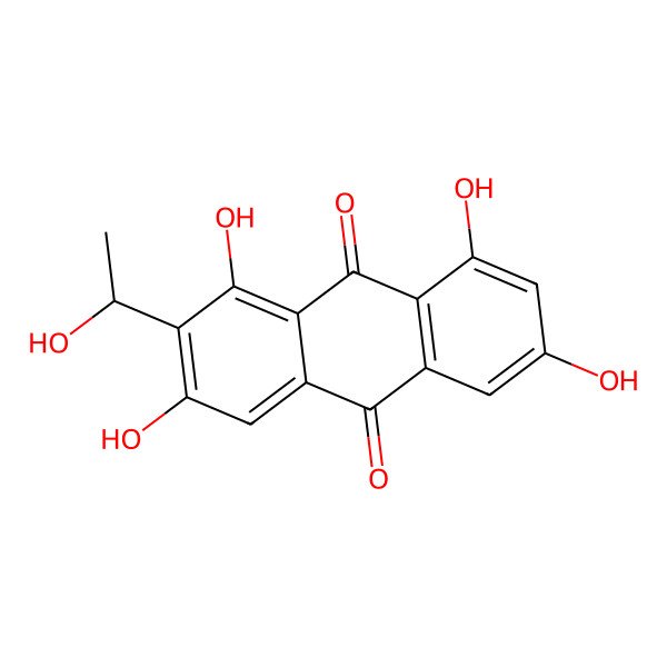 2D Structure of (R)-1,3,6,8-tetrahydroxy-2-(1-hydroxyethyl)anthracene-9,10-dione 2D Structure of (R)-1,3,6,8-tetrahydroxy-2-(1-hydroxyethyl)anthracene-9,10-dione