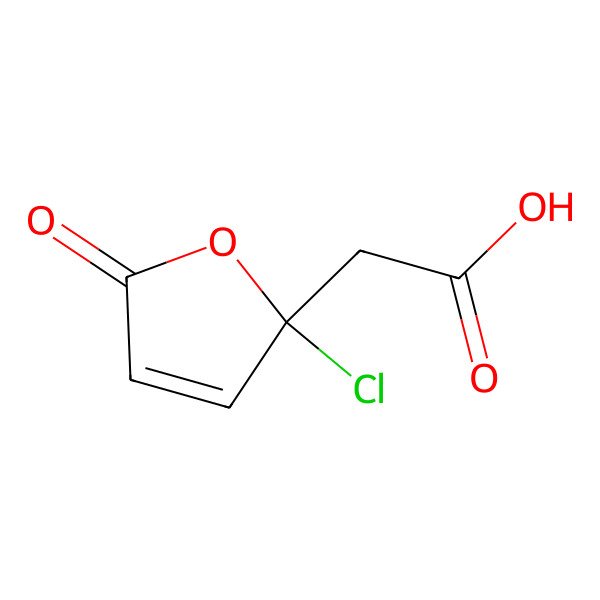2D Structure of (R)-(2-chloro-5-oxo-2,5-dihydro-2-furyl)acetic acid