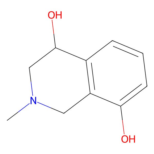 2D Structure of (R)-2-Methyl-1,2,3,4-tetrahydroisoquinoline-4,8-diol 2D Structure of (R)-2-Methyl-1,2,3,4-tetrahydroisoquinoline-4,8-diol
