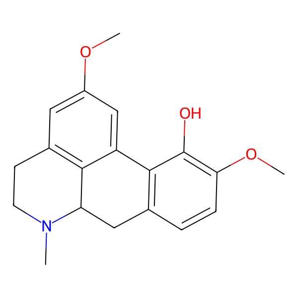 2D Structure of (r)-2,10-Dimethoxy-11-hydroxyaporphine