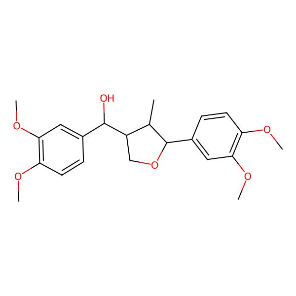 2D Structure of (R)-(3,4-dimethoxyphenyl)-[(3S,4S,5S)-5-(3,4-dimethoxyphenyl)-4-methyloxolan-3-yl]methanol