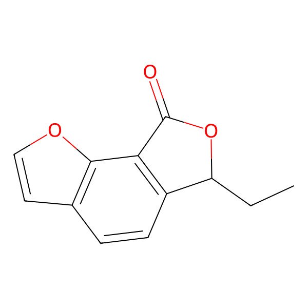 2D Structure of (R)-6-Ethylbenzo[1,2-b:5,6-c']difuran-8(6H)-one