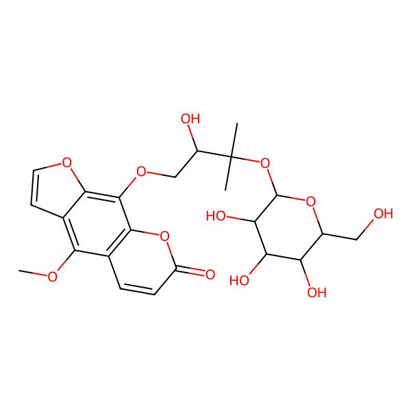 2D Structure of (R)-Byakangelicin 3'-glucoside