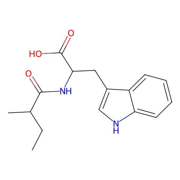 2D Structure of (R)-N-(2-methylbutanoyl)-L-tryptophan