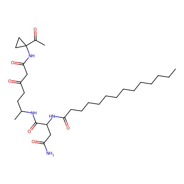 2D Structure of (R)-N1-((S)-7-((1-acetylcyclopropyl)amino)-5,7-dioxoheptan-2-yl)-2-tetradecanamidosuccinamide